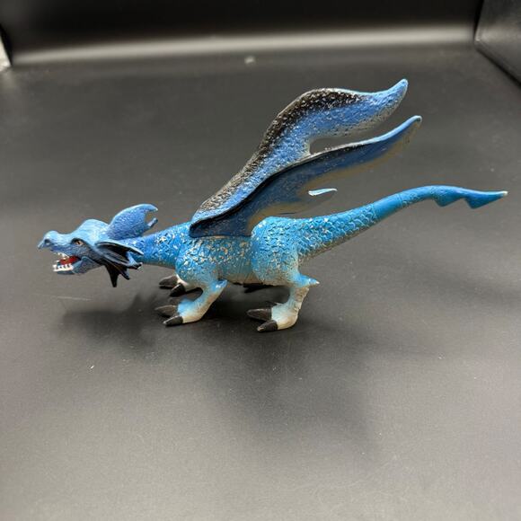 Ice Blue Dragon Toy Figure Blue and Black SDE Shantou - Picture 2 of 13